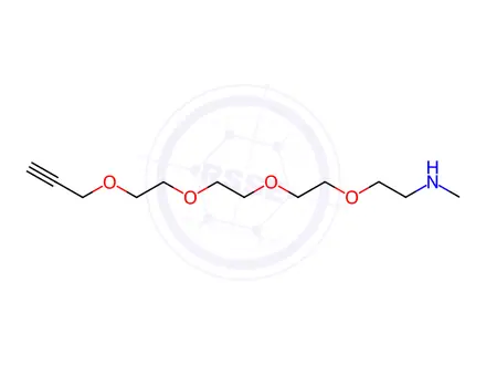 Chemical structure of N-Methyl-3,6,9,12-tetraoxapentadec-14-yn-1-amine