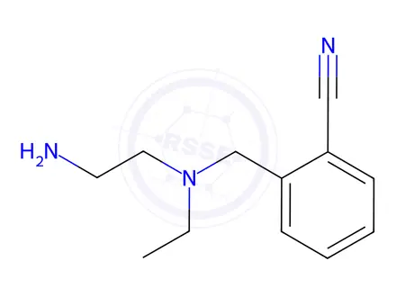 Chemical structure of 2-(((2-Aminoethyl)(ethyl)amino)methyl)benzonitrile