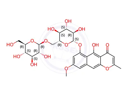 Chemical structure of Rubrofusarin-6-O-β-gentiobioside
