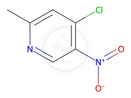Chemical structure of 4-Chloro-2-methyl-5-nitropyridine