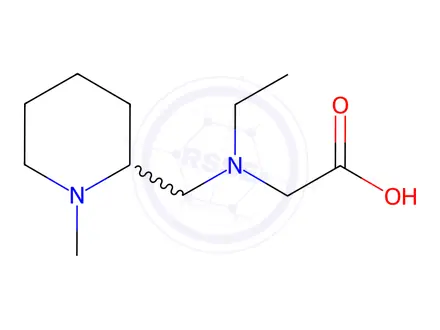 Chemical structure of 2-(Ethyl((1-methylpiperidin-2-yl)methyl)amino)acetic acid