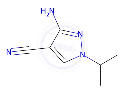 Chemical structure of 3-Amino-1-isopropyl-1H-pyrazole-4-carbonitrile