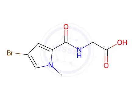 Chemical structure of (4-Bromo-1-methyl-1H-pyrrole-2-carbonyl)glycine