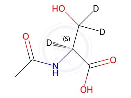 Chemical structure of N-Acetyl-L-serine-2,3,3-[D3]