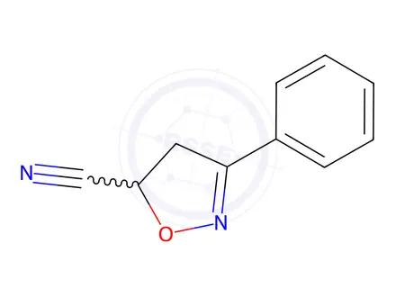 Chemical structure of 3-Phenyl-4,5-dihydroisoxazole-5-carbonitrile