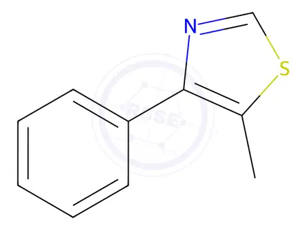 Chemical structure of Thiazole, 5-methyl-4-phenyl-