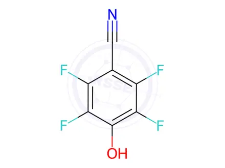 Chemical structure of Benzonitrile, 2,3,5,6-tetrafluoro-4-hydroxy-