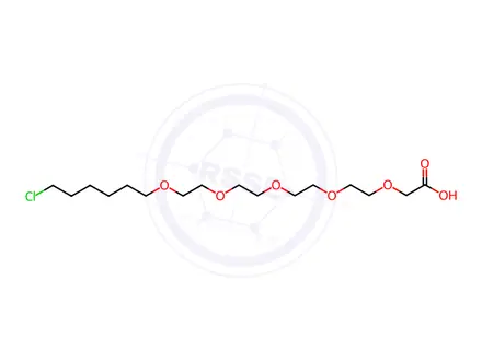 Chemical structure of 21-Chloro-3,6,9,12,15-pentaoxahenicosanoic acid