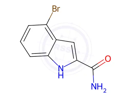 Chemical structure of 4-Bromo-1H-indole-2-carboxamide