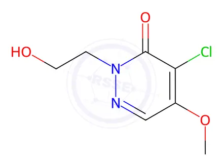 Chemical structure of 4-Chloro-2-(2-hydroxyethyl)-5-methoxypyridazin-3(2H)-one