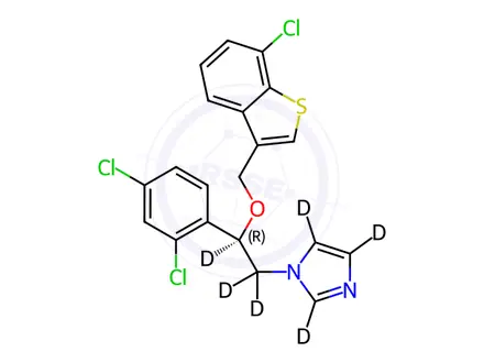 Chemical structure of (R)-Sertaconazole-d6