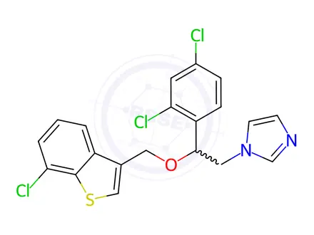 Chemical structure of Sertaconazole