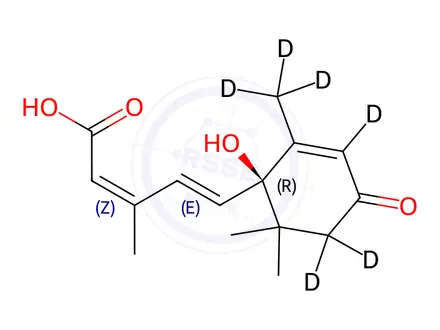 Chemical structure of (R)-Abscisic acid D6