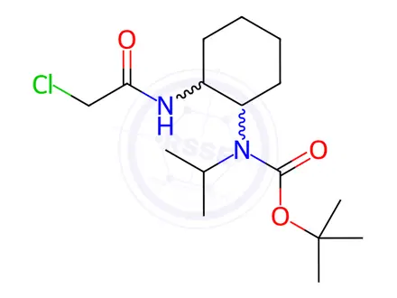 Chemical structure of tert-Butyl (2-(2-chloroacetamido)cyclohexyl)(isopropyl)carbamate