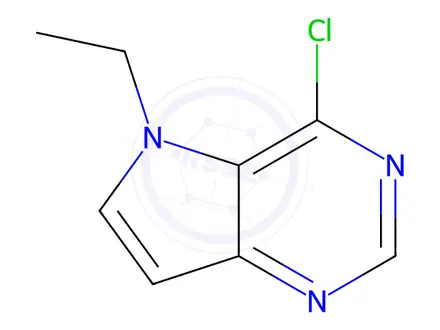 Chemical structure of 4-Chloro-5-ethyl-5H-pyrrolo[3,2-d]pyrimidine