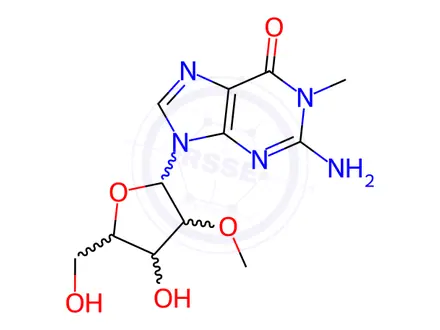 Chemical structure of 1,2'-O-Dimethylguanosine
