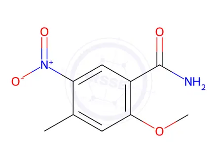 Chemical structure of 2-Methoxy-4-methyl--5-nitrobenzamide