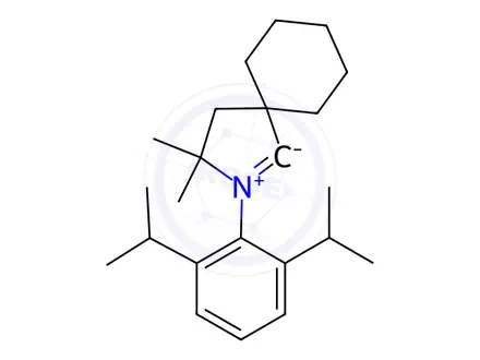 Chemical structure of (Cyclohexyl-CAAC)Rh(COD)Cl