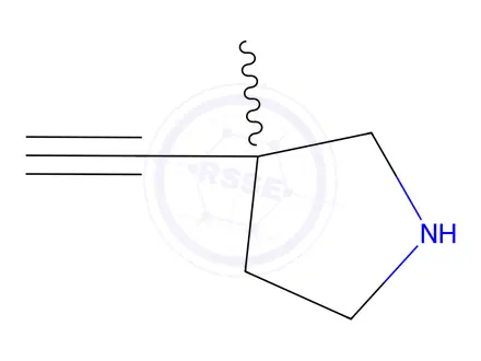 Chemical structure of Pyrrolidine, 3-ethynyl-3-methyl-