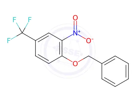 Chemical structure of 1-(benzyloxy)-2-nitro-4-(trifluoromethyl)benzene