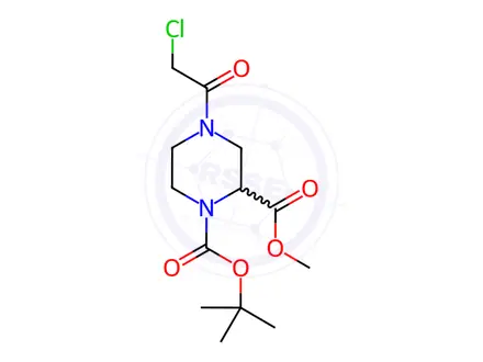Chemical structure of 1-tert-Butyl 2-methyl 4-(2-chloroacetyl)piperazine-1,2-dicarboxylate
