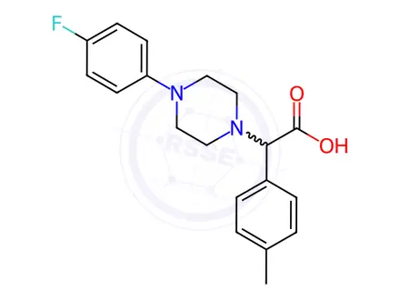 Chemical structure of 4-(4-Fluorophenyl)piperazin-1-yl](4-methylphenyl)acetic Acid