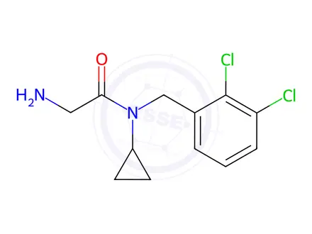 Chemical structure of 2-Amino-N-cyclopropyl-N-(2,3-dichlorobenzyl)acetamide