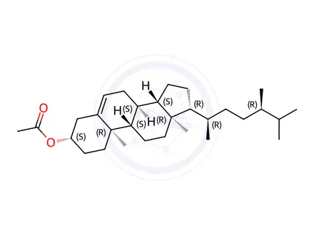 Chemical structure of campesterol acetate