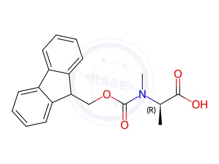 Chemical structure of Fmoc-N-Me-D-Ala-OH