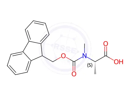 Chemical structure of Fmoc-N-Me-Ala-OH