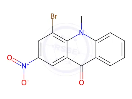 Chemical structure of 4-Bromo-10-methyl-2-nitroacridin-9(10H)-one