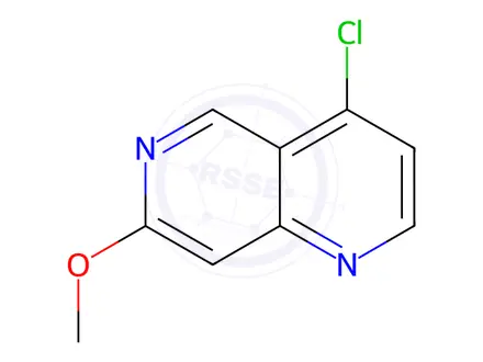 Chemical structure of 4-chloro-7-methoxy-1,6-naphthyridine