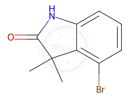 Chemical structure of 4-Bromo-3,3-dimethylindolin-2-one
