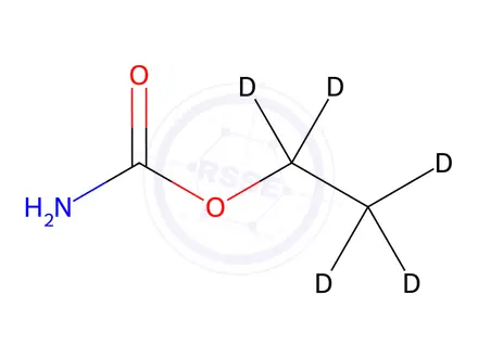 Chemical structure of Ethyl carbamate-[D5] in methanol