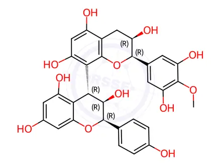 Chemical structure of Proanthocyanidin