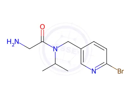Chemical structure of 2-Amino-N-((6-bromopyridin-3-yl)methyl)-N-isopropylacetamide