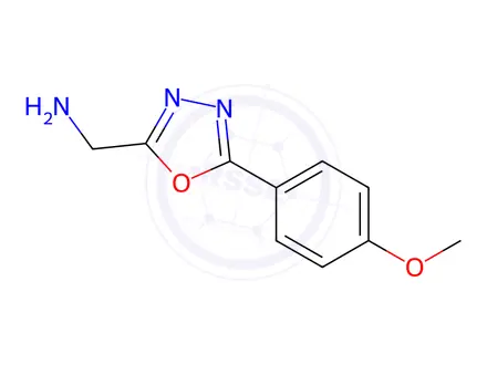 Chemical structure of (5-(4-Methoxyphenyl)-1,3,4-oxadiazol-2-yl)methanamine