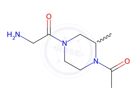 Chemical structure of 1-(4-Acetyl-3-methylpiperazin-1-yl)-2-aminoethanone