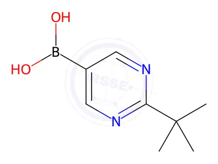 Chemical structure of 2-(tert-Butyl)pyrimidine-5-boronic acid