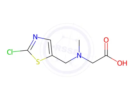 Chemical structure of 2-(((2-Chlorothiazol-5-yl)methyl)(methyl)amino)acetic acid