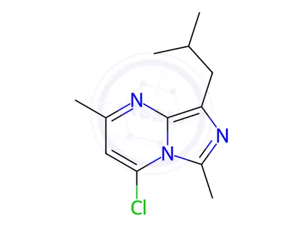 Chemical structure of 4-Chloro-8-isobutyl-2,6-dimethylimidazo[1,5-a]pyrimidine