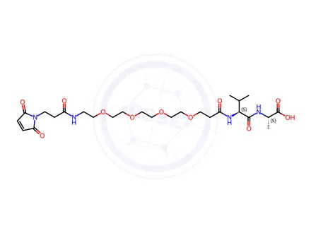 Chemical structure of Mal-PEG4-VA
