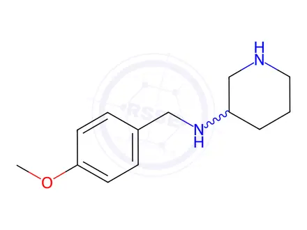 Chemical structure of (4-Methoxy-benzyl)-piperidin-3-yl-aMine hydrochloride