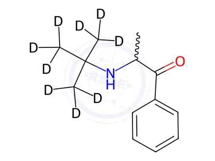 Chemical structure of Deschloro Bupropion-d9 Hydrochloride