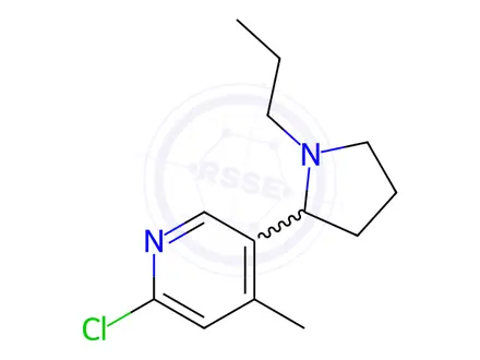 Chemical structure of 2-Chloro-4-methyl-5-(1-propylpyrrolidin-2-yl)pyridine
