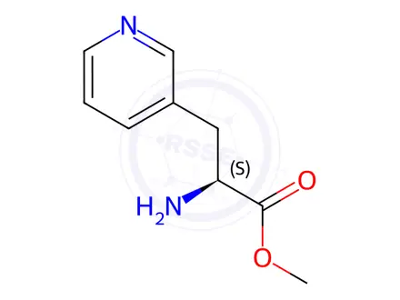 Chemical structure of (S)-Methyl 2-amino-3-(pyridin-3-yl)propanoate dihydrochloride