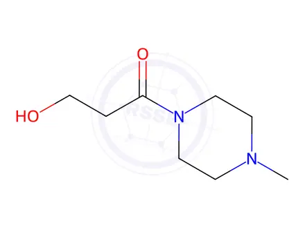 Chemical structure of Piperazine, 1-(3-hydroxy-1-oxopropyl)-4-methyl-(9CI)