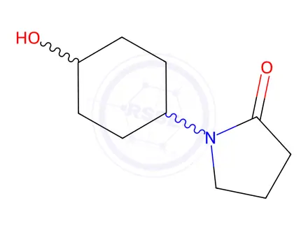 Chemical structure of 1-((1R,4r)-4-hydroxycyclohexyl)pyrrolidin-2-one