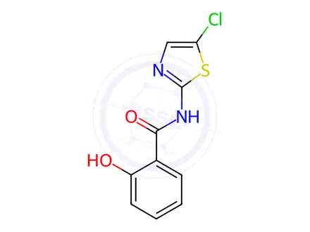 Chemical structure of N-(5-Chlorothiazol-2-yl)-2-hydroxybenzamide