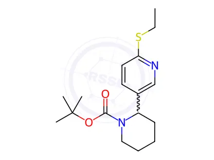 Chemical structure of tert-Butyl 2-(6-(ethylthio)pyridin-3-yl)piperidine-1-carboxylate